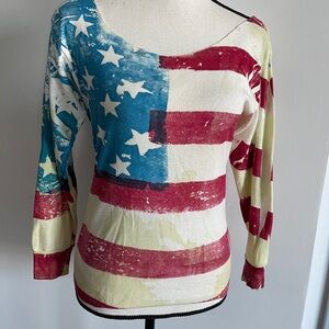 Catherine Malandrino Patriotic Long Sleeve Top